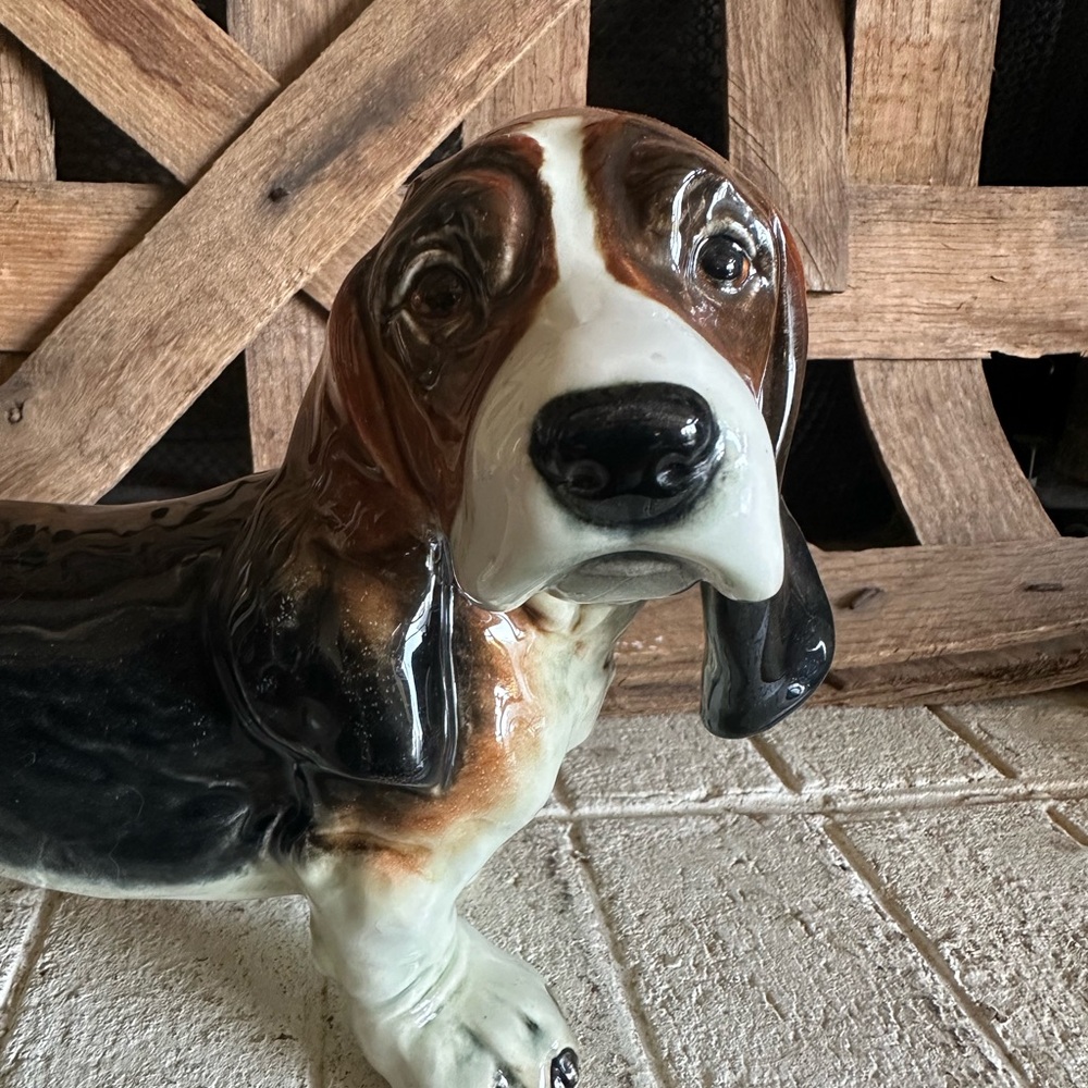 1950's Goebel W. Germany Basset Hound Or Beagle 11" long (50) - Picture 2 of 6